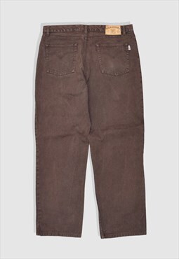 Vintage 90s FILA Wide-Leg Jeans in Brown