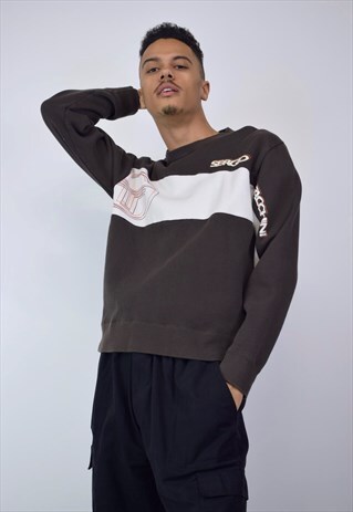 VINTAGE 90'S BROWN SERGIO TACCHINI SWEATSHIRT