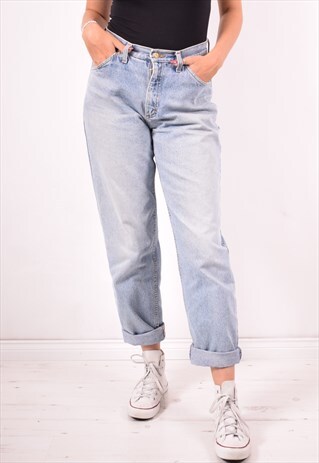 LEE WOMENS VINTAGE JEANS W32 L31 BLUE 90S