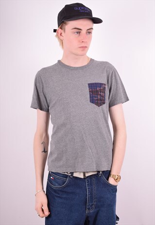 CARHARTT MENS VINTAGE T-SHIRT TOP SMALL GREY 90'S