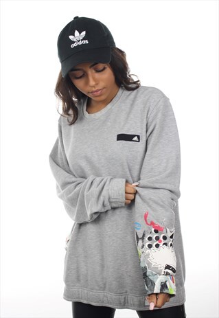 VINTAGE ADIDAS GRAPHIC SWEATSHIRT JUMPER