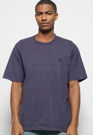 VINTAGE ADIDAS LOGO T-SHIRT NAVY BLUE