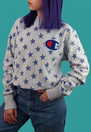 VINTAGE 90'S CHAMPION REVERSE WEAVE STARS SWEATSHIRT
