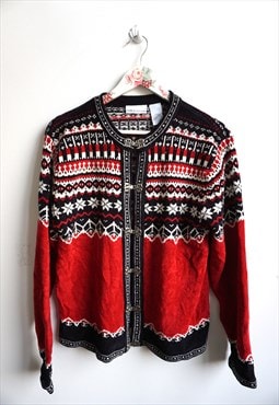Vintage Norwegian XMAS Sweater Cardigan Jumper Norway 