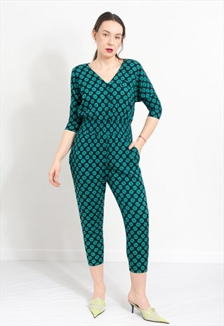 Vintage 90's jumpsuit in green women's coveralls