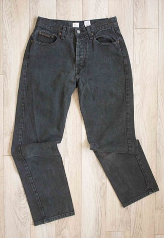 VINTAGE CALVIN KLEIN DENIM JEANS BLACK 90S X 24.8