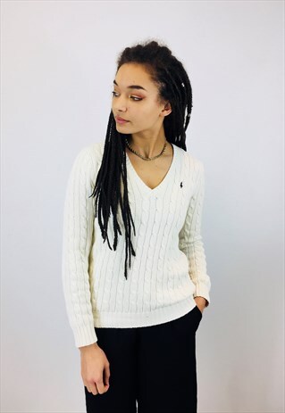 RALPH LAUREN CABLE KNIT COTTON JUMPER
