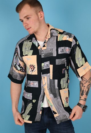 VINTAGE PATTERN SHIRT IN MULTI NS188