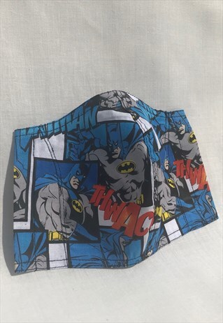 BAT MAN BLUE FACE COVERING