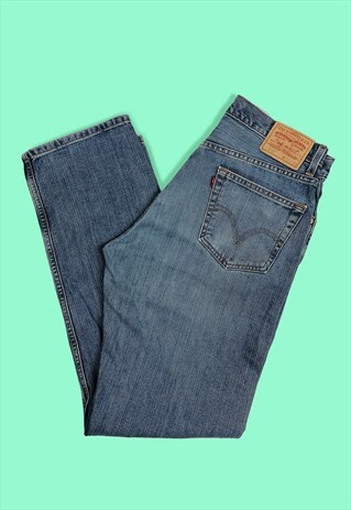 VINTAGE 90'S LEVI'S 505 BLUE STONE-WASH JEANS W 34/ L 34