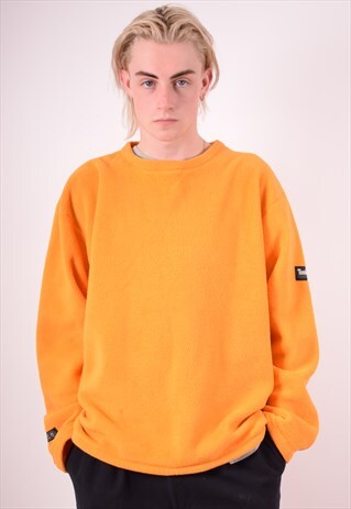 TIMBERLAND MENS VINTAGE FLEECE JUMPER XL ORANGE 90S