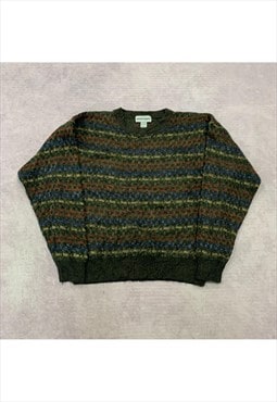 Vintage abstract knitted jumper Men's S