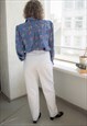 VINTAGE 80'S WHITE COTTON TROUSERS