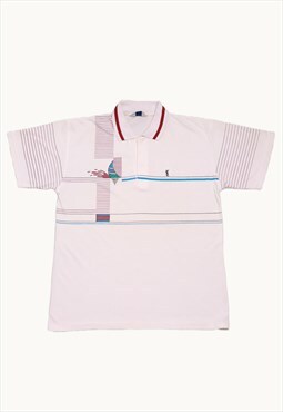 Vintage 90s Yves Saint Laurent Polo T-Shirt in White