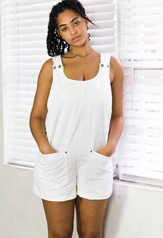 VINTAGE SHORT JUMPSUIT DUNGAREES 90S X 14.4