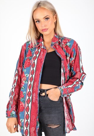 VINTAGE UNBRANDED PATTERN SHIRT S242