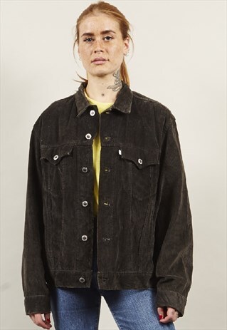 VINTAGE 90'S DARK BROWN LEVI'S CORDUROY JACKET
