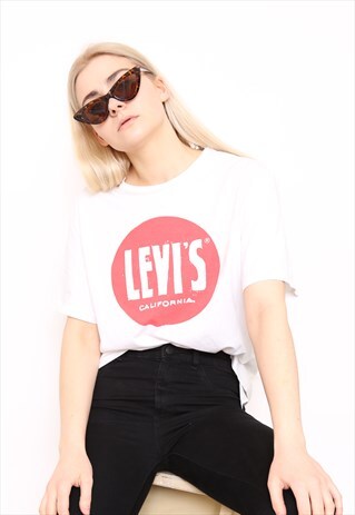 LEVI'S WHITE LOGO TOP T-SHIRT