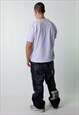 Black 90s Karl Kani  Cargo Skater Trousers Pants Jean