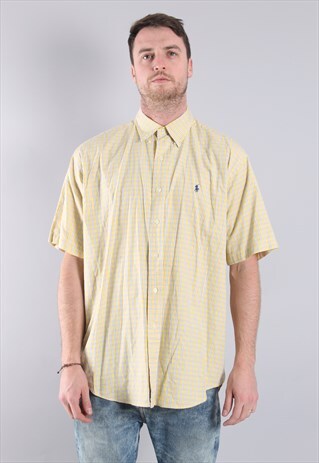VINTAGE POLO RALPH LAUREN SHORT SLEEVE SHIRT LARGE
