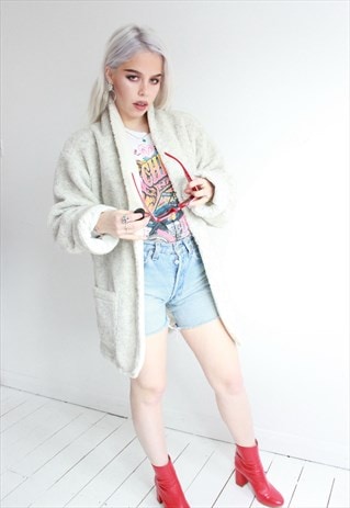 VINTAGE 90S BEIGE FLEECE JACKET