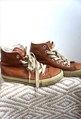 Vintage Converse High Boots Sneakers Shoes Felted Trainers