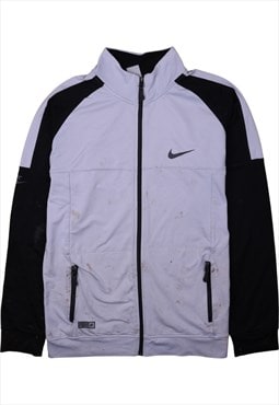 Vintage 90's Nike Sweatshirt Swoosh Full Zip Up Grey XXLarge