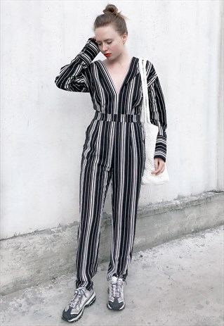 STRIPED JUMPSUIT