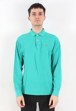 Vintage Men M Polo Long Sleeve Shirt Pullover FR 4 Rugby Top