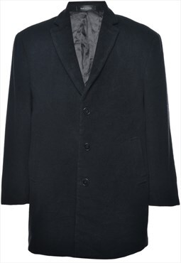 Beyond Retro Vintage Calvin Klein Black Classic Coat - L