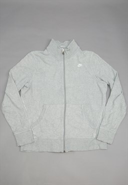 Vintage Nike Full Zip Sweater Jacket in Grey with Logo