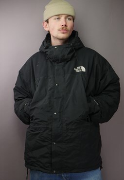 Vintage The North Face Puffer Jacket in Black with Logo