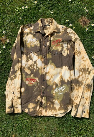 BAAD SHIRT COKPIT SAMPLE CUSTOM AND REWORKED MARROON TIE DYE