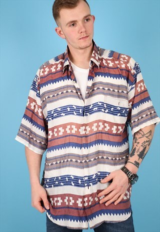 VINTAGE PATTERN SHIRT IN MULTI NS176