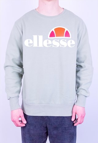 VINTAGE 90S ELLESSE SWEATSHIRT GREEN XL