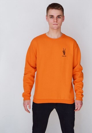 ORANGE PEACE OUT SWEATSHIRT