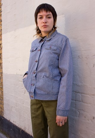 VINTAGE STRIPED DENIM WORKWEAR JACKET