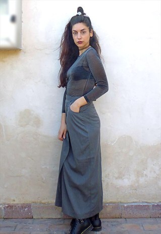 VINTAGE 90'S WRAPAROUND LONG SKIRT