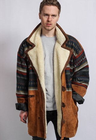 VINTAGE AZTEC SHERPA JACKET