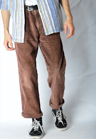 VINTAGE 90S BROWN CORDUROY PANTS