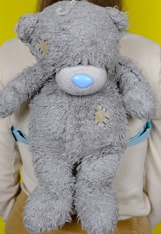 Y2K ME TO YOU BEAR TATTY BEAR BACKPACK BAG CUTE GREY BLUE