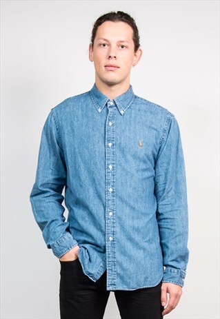 VINTAGE 90'S RALPH LAUREN POLO DENIM SHIRT