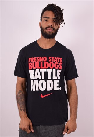 NIKE MENS VINTAGE T-SHIRT TOP MEDIUM BLACK 90S
