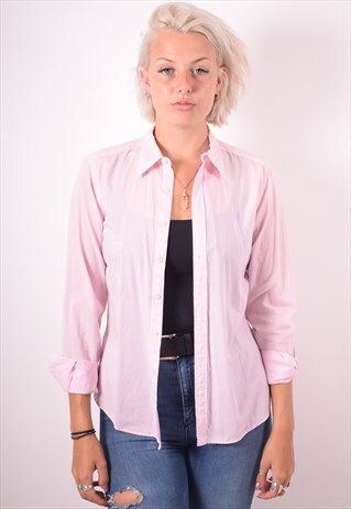 RALPH LAUREN WOMENS VINTAGE SHIRT SMALL PINK 90S