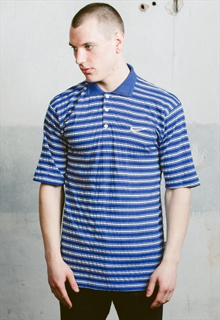 VINTAGE STRIPED NIKE POLO SHIRT