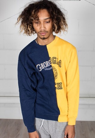 VINTAGE GEORGIA UNIVERSITY RECONSTRUCTED UNISEX SWEATSHIRT