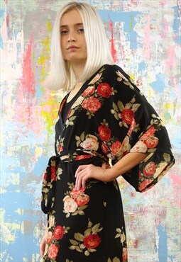 Vintage Flower Long Kimono 