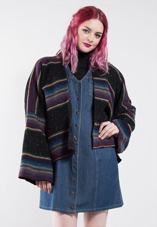 VINTAGE KIMONO STYLE BLANKET JACKET BLAZER