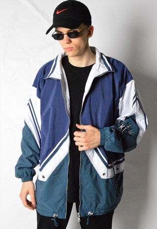 KILLTEC VINTAGE 90S NAVY BLUE COLOUR BLOCK JACKET