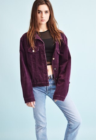 90'S RETRO CORDUROY GRUNGE OVERSIZED TEEN JACKET TOP
